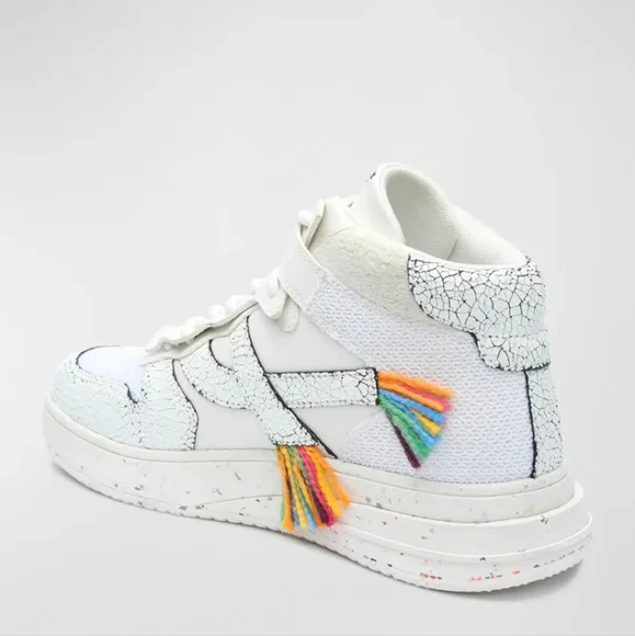 New AshParker Rainbow Mid-Top Sneakers